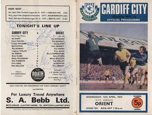 Apr cardiff city - v, orient