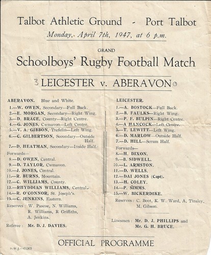 Aberavon gegen leicester - aberavon,