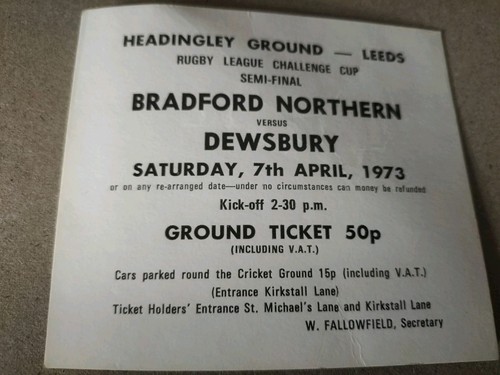 Match ticket bradford - match,
