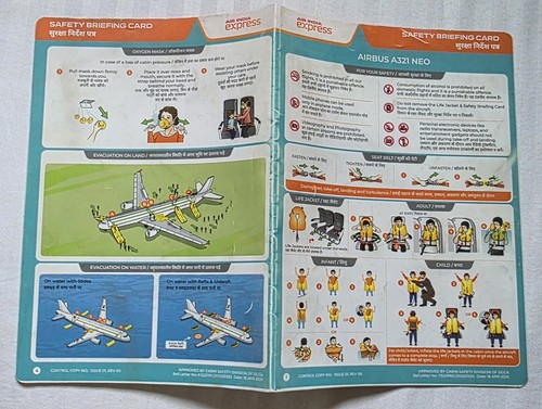 Safety card airbus a321 - safety,
