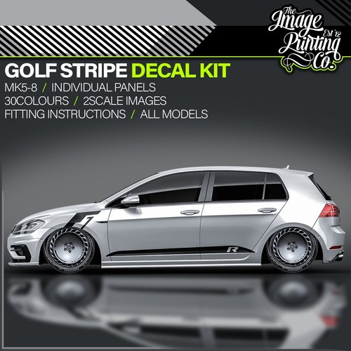 Golf streifen vinyl aufkleber - golf,